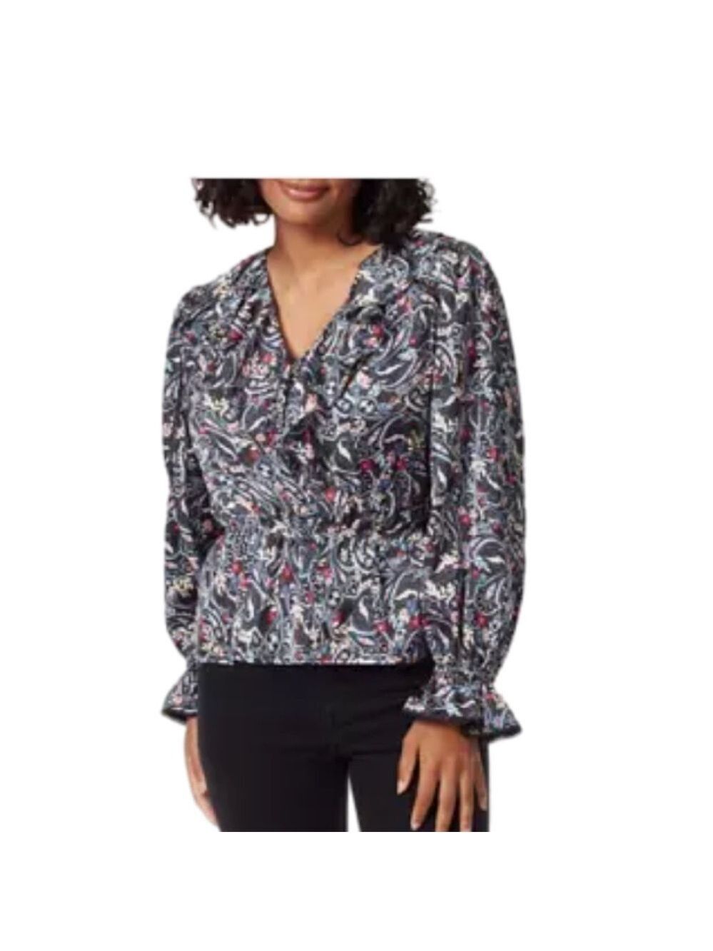 Sam Edelman Floral Paisley Vermont Cinched Waist Blouse NWT size S